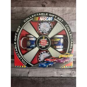 NASCAR 2004 Wheel Tire 2 Mugs & Cocoa Collectable Tins Vintage Unopened Gift